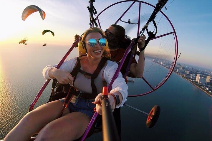 Tandem Paramotor Flight Over Pattaya and Jomtien Beach at Sunrise or Sunset photo 3