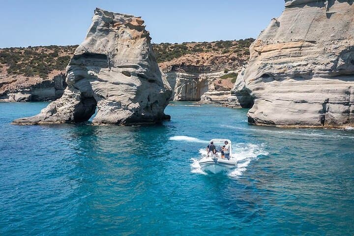Private Milos Boat Tour: Kleftiko, Sikia & Triades Luxury Rental photo 4