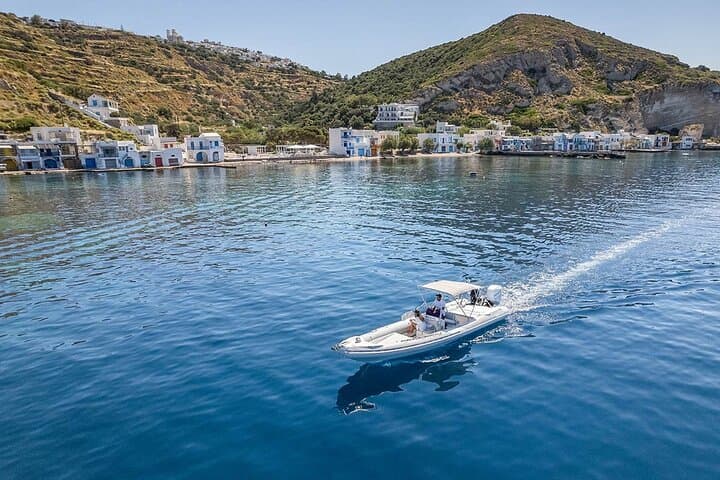Private Milos Boat Tour: Kleftiko, Sikia & Triades Luxury Rental photo 3