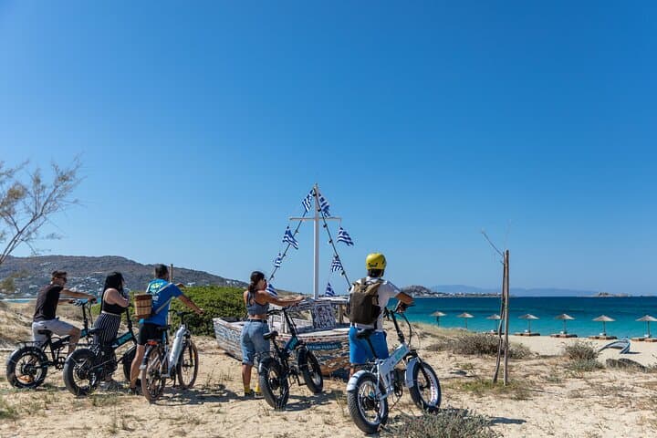 Short E-Bike Sunset Tour Along Naxos West Coast