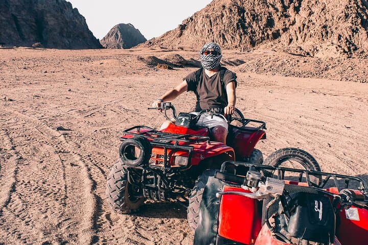 Sinai Desert Quad Biking, Camel Ride & Bedouin Dinner from Sharm El Sheikh