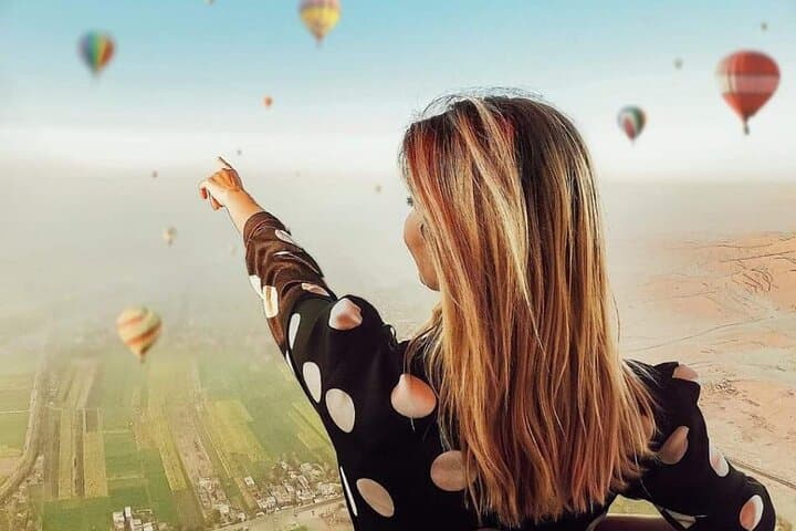 Dawn Over Ancient Luxor: Hot Air Balloon Flight Above the Nile Valley
