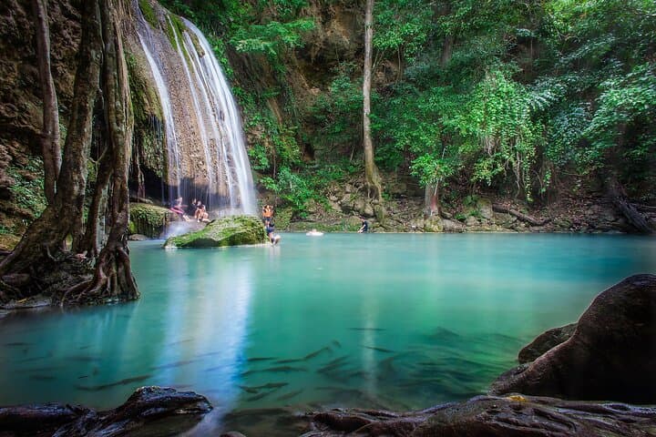 Erawan Waterfall & River Kwai: Private Full-Day Bamboo Rafting in Kanchanaburi photo 3