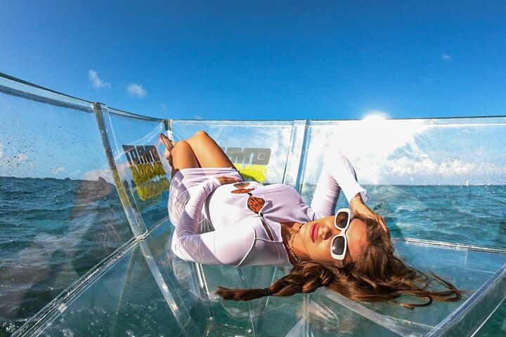 Clear-Bottom Private Boat Tour on Nichupté Lagoon, Cancun photo 5