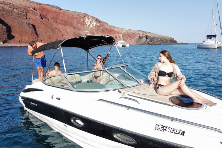 Santorini Half-Day Luxury Private Cruise: Red Beach, Volcano & Hot Springs photo 3