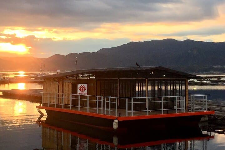 Sunset Dinner Cruise on HANAIKADA: Miyajima's West Coast from a Raft