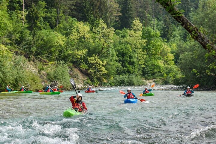 Paddling the Emerald Soča River: 7km Guided Kayak Trip from Bovec