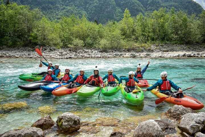 Paddling the Emerald Soča River: 7km Guided Kayak Trip from Bovec photo 3