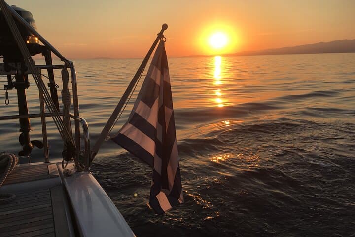 Argostoli Sunset Cruise: Wine, Snorkel & Xi Beach Evening Sail