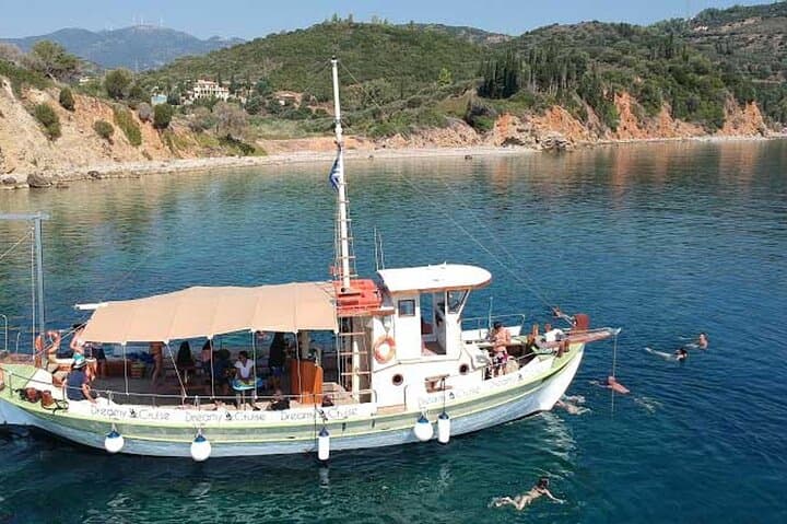 Argostoli Sunset Cruise: Wine, Snorkel & Xi Beach Evening Sail photo 3