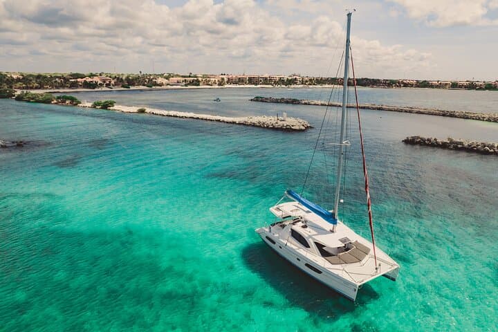 Private 8-Hour Leopard Catamaran to Playa Palancar — Snorkel, Fish & Open Bar