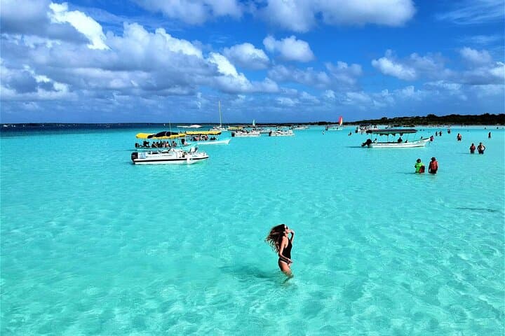 Discover Bacalar’s 7-Color Lagoon: Pontoon Boat Ride from Tulum