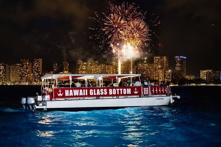 Waikiki Glass-Bottom Fireworks Cruise: Friday Night from Kewalo Basin photo 2