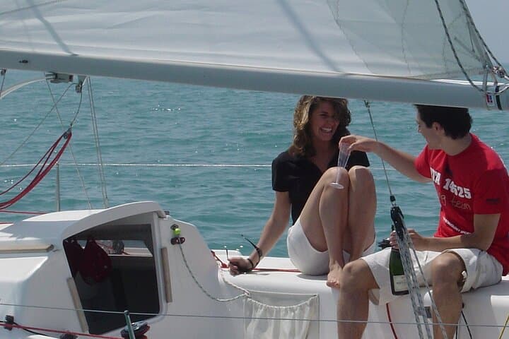 Private Barcelona Sailing with Cava: Port Olímpic J80 Charter photo 3