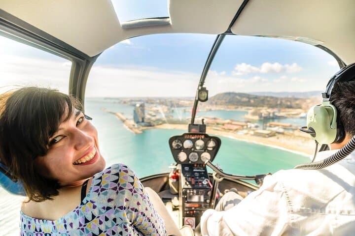 Barcelona Panoramic Helicopter Flight with Port Vell Boat Transfer