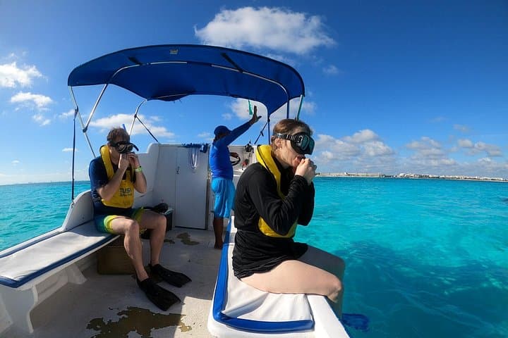 Cancun Fly & Swim: Parasail 80m Then Snorkel MUSA, Turtles & Wreck