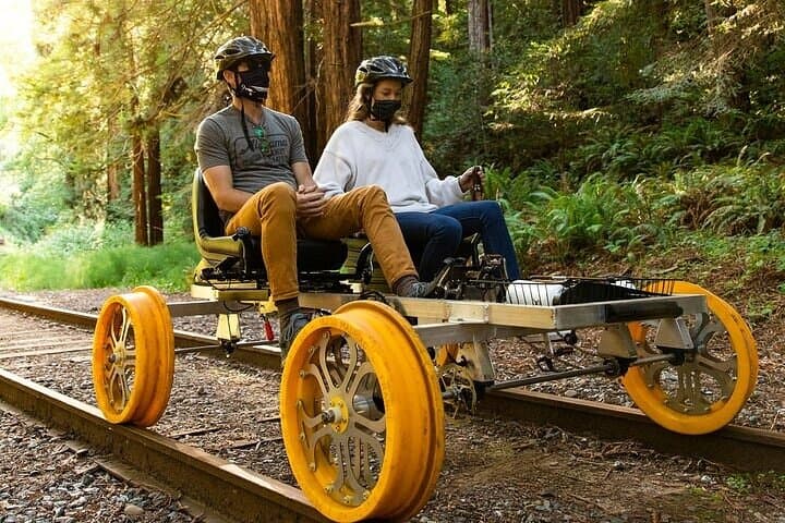 Redwoods Railbike Along Pudding Creek: Pedal the Fort Bragg Estuary photo 1