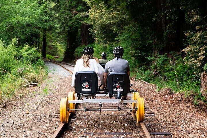 Redwoods Railbike Along Pudding Creek: Pedal the Fort Bragg Estuary photo 3