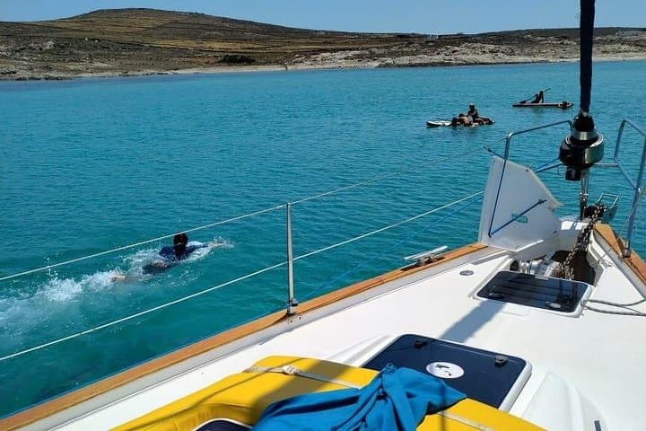 Sunset Cruise to Rhenia & Little Venice — Mykonos Swim, Paddle & Wine photo 2