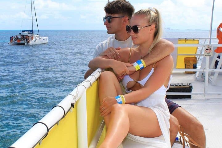 Isla Mujeres Catamaran Cruise: Snorkel, Beach Club & Open Bar from Punta Sam photo 1