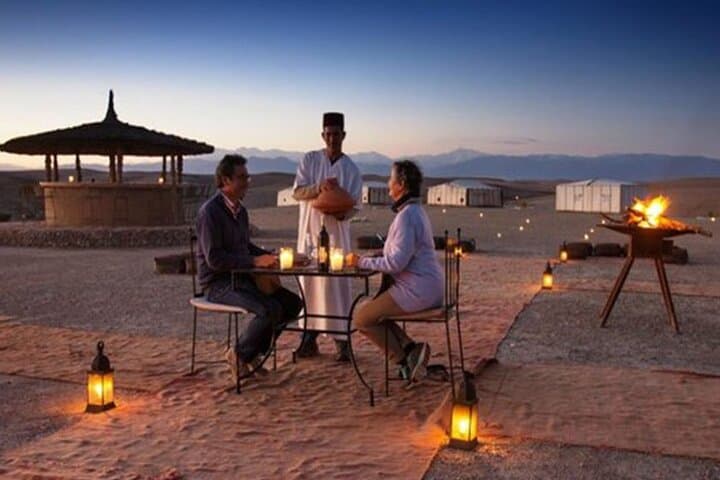 Agafay Desert Sunset Dinner & Camel Ride — Starry Night Feast near Marrakech