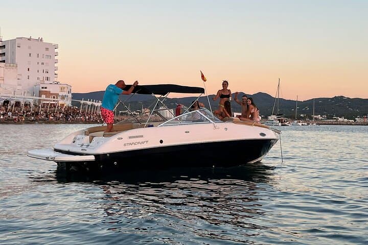 7-Hour Boat Rental in Ibiza: Sant Antoni Beaches, Cala Comte & Sunset Snorkel photo 1