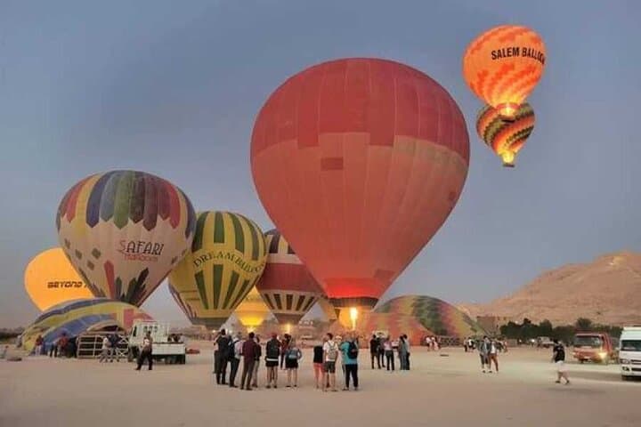 Sunrise Hot Air Balloon Over Luxor's Theban Necropolis