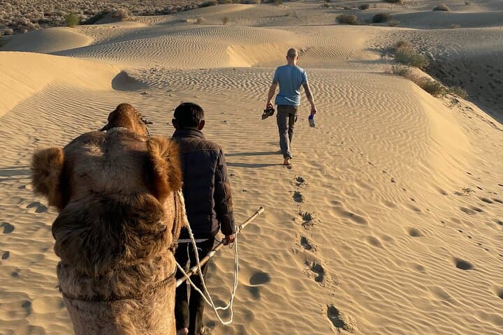 Sunset Camel Safari and Dinner in Jaisalmer's Quiet Dunes photo 5