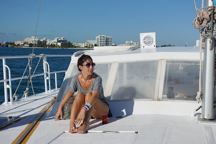 Isla Mujeres Catamaran: Snorkel El Meco Reef, Beach Club & Isla Time from Cancun photo 2