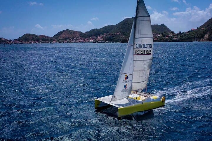 Sailing the Baie des Saintes: Beginner Catamaran Cruise and Turtle Snorkel