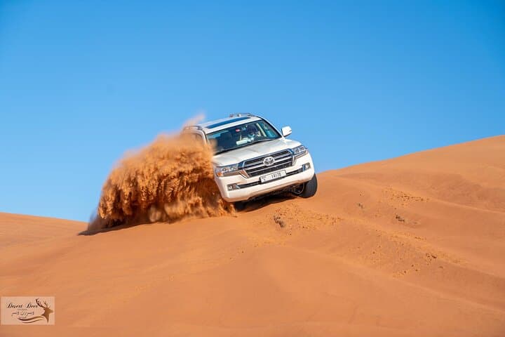 Evening Dubai Desert Safari: Dune Bashing, Camel Ride & BBQ Dinner