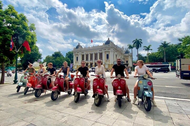 Hanoi Vintage Vespa Tour: 2.5-Hour City Ride to Train Street & Long Bien Bridge photo 3