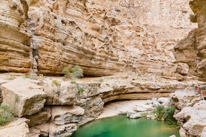 Wadi Shab Tour from Muscat: Bimmah Sinkhole, Fins Beach & Canyon Swim photo 5