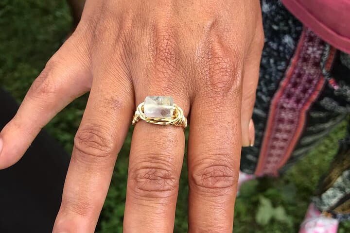 Wire Wrapping Gemstone Rings Class in Newark — Beginner Jewelry Workshop