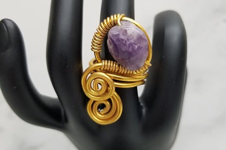 Wire Wrapping Gemstone Rings Class in Newark — Beginner Jewelry Workshop photo 2