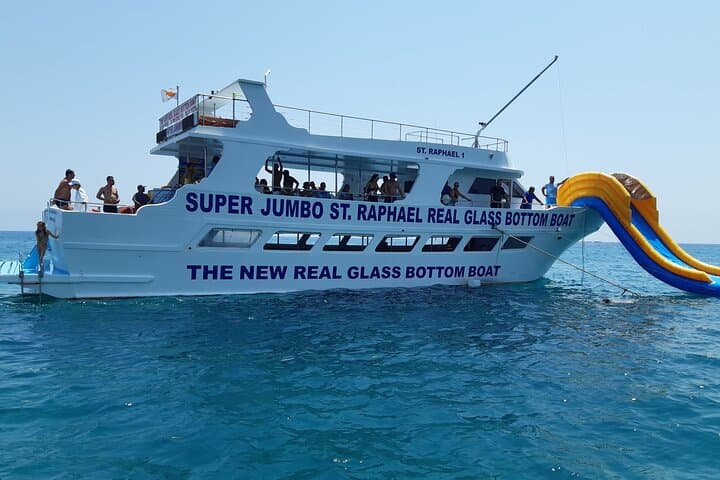 Paphos Glass-Bottom Boat: Snorkel, Slide and Spot Sea Turtles on a 2.5-Hour Cruise