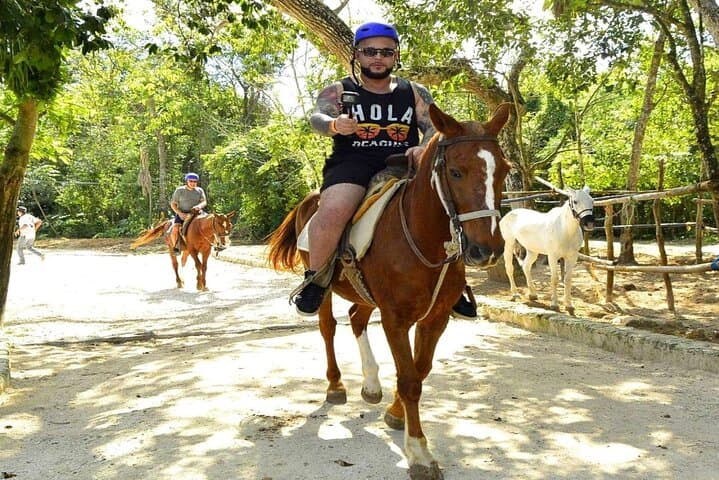 Half-Day Cancun Adventure: Horseback Riding, ATV Trails, Zipline & Cenote Swim photo 4