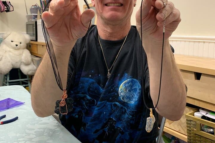Beginner Wire-Wrapping Raw Gemstone Pendant Class in Newark photo 5