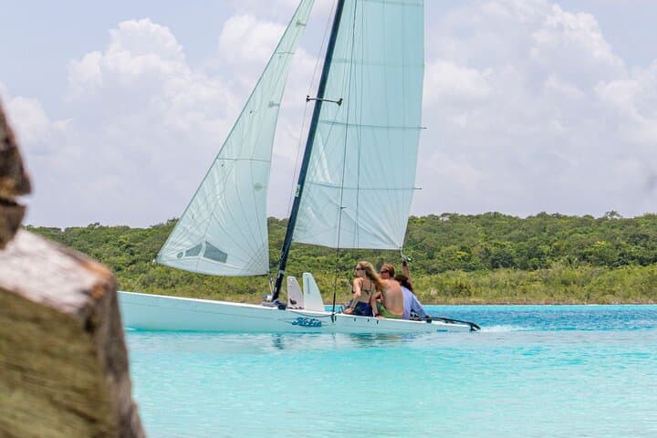 Private Catamaran Sailing Through Bacalar's Mangroves and Cenotes photo 2