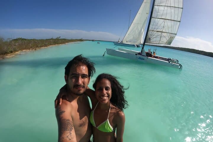 Private Catamaran Sailing Through Bacalar's Mangroves and Cenotes photo 6