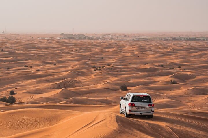 Morning Desert Safari Dubai — Camel Ride, Dune Bashing & Sandboarding