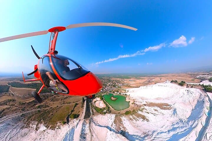 Gyrocopter Flight Over Pamukkale Travertines: 20-Min Sky Tour Above Thermal Pools photo 2