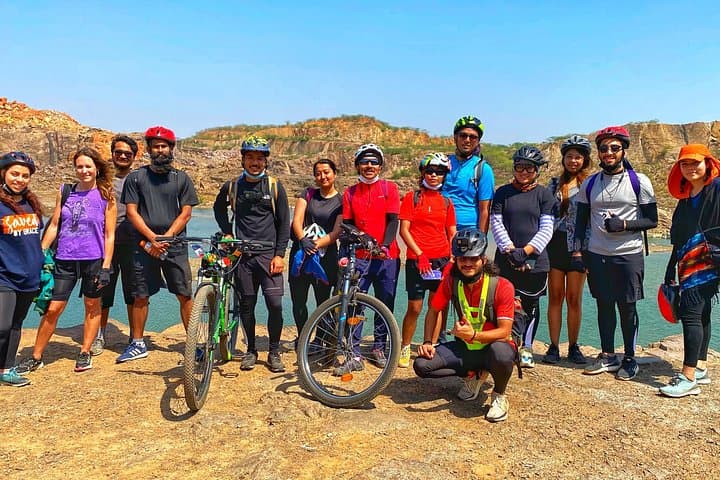 Cycle the Aravalli: Mangar Bani to Panikot Lake Organic Day Tour from Delhi photo 1