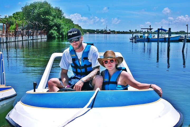 Drive Your Own Speedboat Through Laguna Nichupté — Cancún Jungle & Reef Tour photo 4