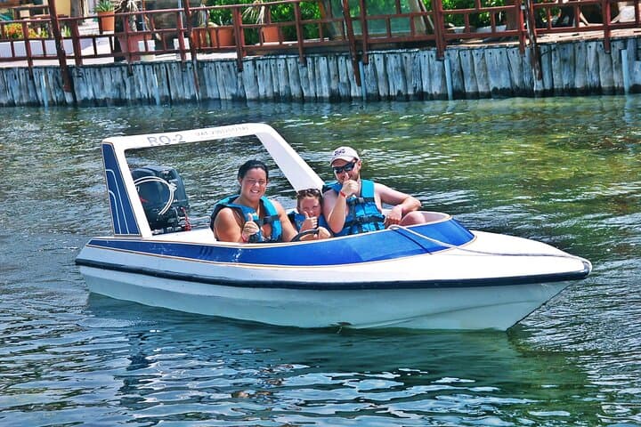 Drive Your Own Speedboat Through Laguna Nichupté — Cancún Jungle & Reef Tour photo 3