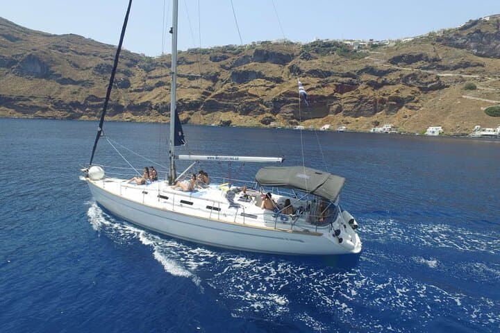 Santorini Private Day Sailing Cruise with Meal, Hot Springs & Caldera Swim photo 4