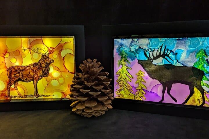 Alcohol Ink Light Boxes in Estes Park: Family-Friendly Riverwalk Art Class