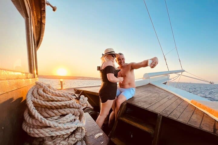 Rhodes Sunset Cruise: Kallithea Swim, Greek BBQ & Unlimited Aperol Spritz