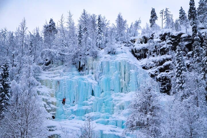 Korouoma Canyon Frozen Waterfalls: Winter Hike from Rovaniemi