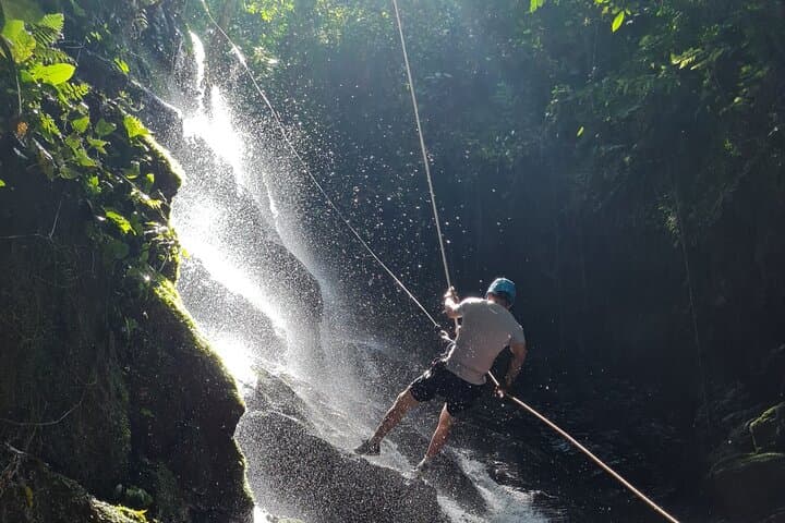 Arenal Combo Extreme: Waterfall Canyoning and Two-Zipline Adventure from La Fortuna photo 1